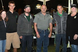 Pictured from left to right are: Dan Carrothers, FMC, Project EverGreen board president; Cindy Code, Project EverGreen executive director; Elliot Anderson, Elliot’s Lawn Service; William Krammer, Krammer’s Lawn Care & Snow Removal; Brad Dahl, BTSA LLC; Nathan Newlands, Spring Touch Lawn & Pest Control; Ki Matsko, GreenCare for Troops program manager; and Sean Casey, Nufarm, Project EverGreen board member.