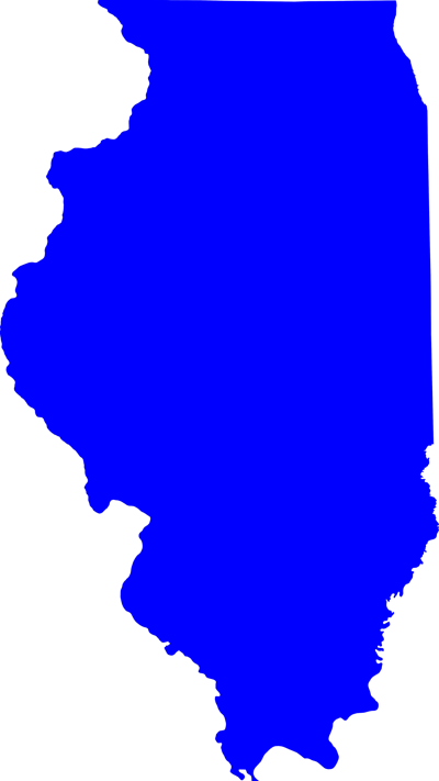 Map Of Illinois Blue svg