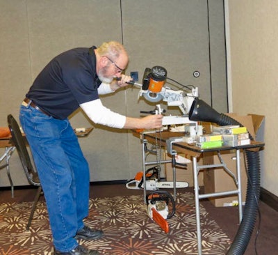 Doug Peeler, right, technical training manager at Altaquip, was one of the session’s participants.