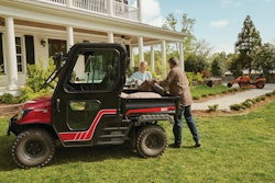 Kioti’s Mechron UTV provides more than 55 inches of cargo bed space and 1,100 pounds of bed capacity, making it an ideal match for hauling a variety of landscaping materials and tools on smaller to mid-size projects.