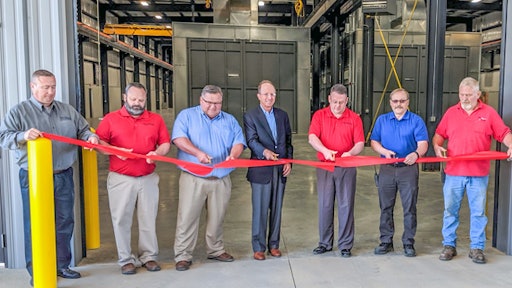 Talbert Manufacturing hosted a ribbon cutting May 14, 2019, officially opening the 58,000-square-foot expansion of their Liberty, North Carolina Facility. Several Talbert representatives were on hand for the occasion, including President Andrew Tanner, Co-Owner Russ Stern, Vice President of Sales and Marketing Troy Geisler, Vice President of Operations Jim Hall and Vice President of Purchasing Jamie Myers.