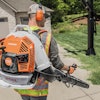 Stihl's BR800X backpack blower are among the units cutting into the sales of the wheeled blowers.