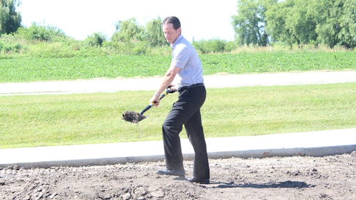 President and CEO Jason Andringa unearths the first shovel of dirt to officially begin the construction process on the new facilities.