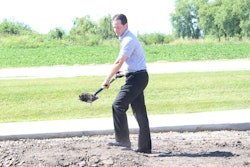 President and CEO Jason Andringa unearths the first shovel of dirt to officially begin the construction process on the new facilities.