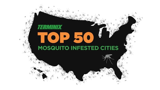 National Top 50 Mosquito Cities Usa