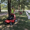 Classen SA30 stand-on aerators on-duty at Arlington National Cemetery.