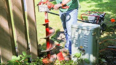 Little Beaver’s mechanical drills can be easily maneuvered between buildings and in other tight spaces.