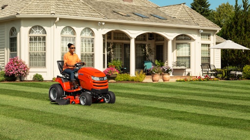 Riding lawn mowers with power steering sale