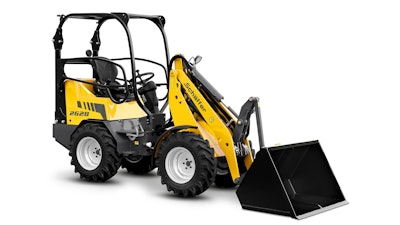 Compact articulated wheel loader