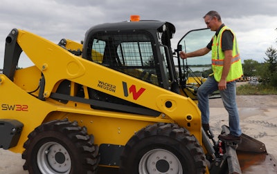Your average operator isn’t a small person. If you assume they have size 11 ft., are wearing PPE boots, and those boots probably have dirt or mud built up on them, the last thing you want is a small foot well or a raised partition taking up most of the room in the foot well.