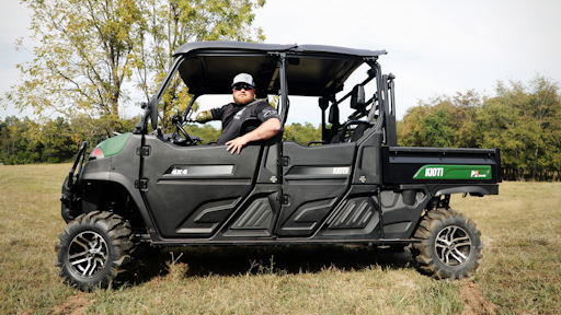 J.D. Williams in his modified under the hood.