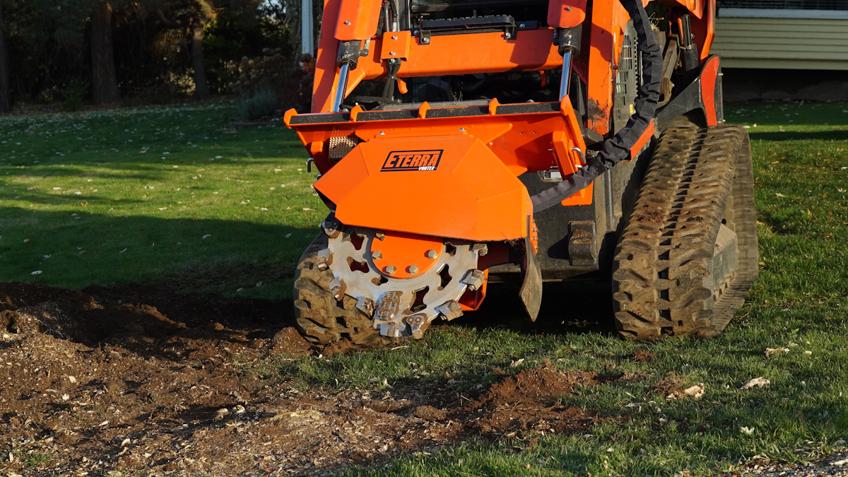 Vortex Stump Grinder Skid Steer Attachment From Eterra Attachments LLC