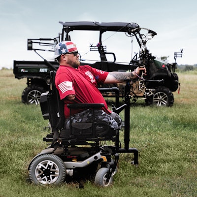 J.D. retaught himself how to shoot with a mouth tab.