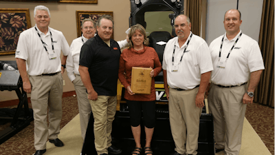 ASV announces Barda Equipment as its Dealer of the Year during its 2019 dealer meeting.
