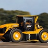 The JCB Fastrac speeds towards the World's Fastest Tractor title.