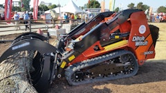 The SK3000 is powered by a 59-hp Yanmar turbocharged diesel engine and has a 3,100-lb. lift capacity and 5,500 lbs. of breakout force.