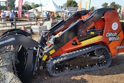 The SK3000 is powered by a 59-hp Yanmar turbocharged diesel engine and has a 3,100-lb. lift capacity and 5,500 lbs. of breakout force.