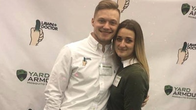 The newest owners of Lawn Doctor, Jordan Hines and Angelica Hough, making them the youngest franchisees in Lawn Doctor history.