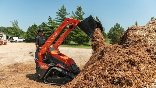 The new stand-on track loader is well-positioned with wide tracks, narrow body and a Rated Operating Capacity (ROC) of 1,000 pounds to meet the demands of landscape contractors and rental yards alike.
