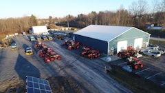 J and R Property Service is authorized to do general maintenance, trees and shrub trimming and some placement of plants, trees and flowers according to the order issued in the state of New York. With social distancing practices and office-staff working remotely, the lot is full when normally it would be nearly empty.