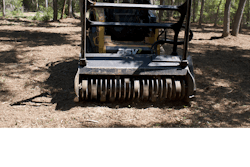 Clearing small trees and thick brush is simple for Oliver’s Bushhogging using an ASV RT-120 Forestry compact track loader. “ASV has done a great job making their machines,” stated Oliver. “They power the mulching heads very well and have a low ground-pressure, so we don’t have to worry about rutting up an area if it’s wet.”
