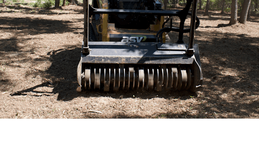 Clearing small trees and thick brush is simple for Oliver’s Bushhogging using an ASV RT-120 Forestry compact track loader. “ASV has done a great job making their machines,” stated Oliver. “They power the mulching heads very well and have a low ground-pressure, so we don’t have to worry about rutting up an area if it’s wet.”