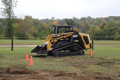 An ASV RT-120 moves without an operator as part of the company’s exploration into remote-control technology.