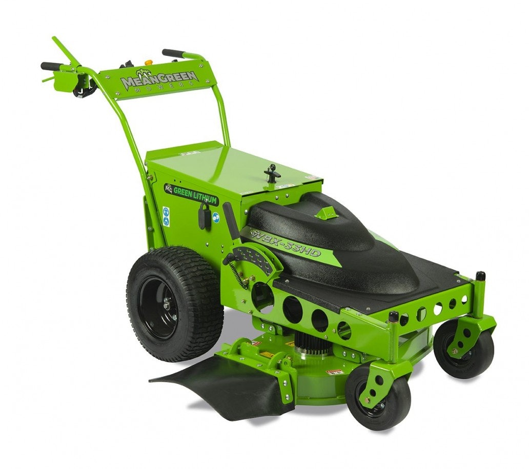 Mean green autonomous store mower