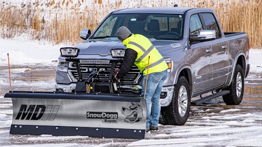 Buyers Products' RapidLink attachment system, that is designed so users can mount or dismount their plow quickly, is now available on its full line of plows.