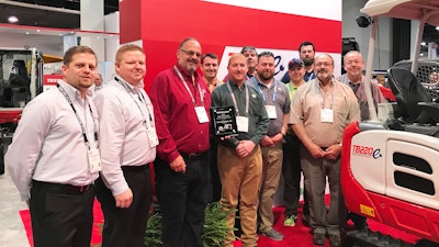 Photo (from L to R): Sam Schneider (Takeuchi Central Midwest Regional Product Manager), Shay Klusmeyer (Takeuchi Central Midwest Regional Business Manager), Bruce Bowman (President, Star Equipment), Kevin Arens (Star Equipment), Remington Lawyer (Star Equipment), Scott Thompson (Star Equipment), Jared Vaske (Star Equipment), Wade Snyder (Star Equipment), Mitch McDonough (Star Equipment), Brad Bowman (Star Equipment), Brett Bowman (Star Equipment)