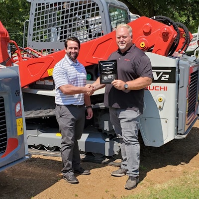 Steve DePriest, Takeuchi RBM SE Region, Bill Smith, Sales Rep. Cobb County Tractor