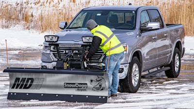 Buyers Products' RapidLink attachment system, that is designed so users can mount or dismount their plow quickly, is now available on its full line of plows.