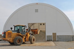 Fabric structures feature many structural benefits, like the cover, frame, and clear span design that provide an advantage for storing sand and salt.