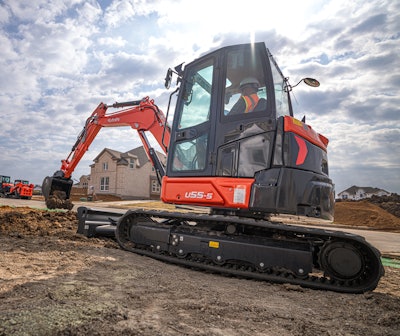 Kubota Introduces U55-5 Compact Excavator with Reduced Tail Swing