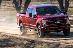 The Super Duty trucks will continue to offer the 7.3-liter V8 with 430 hp and 475 lb.-ft. of torque. The available third-generation 6.7-liter Power Stroke diesel V8 delivers 1,050 lb.-ft. of torque and 475 hp.