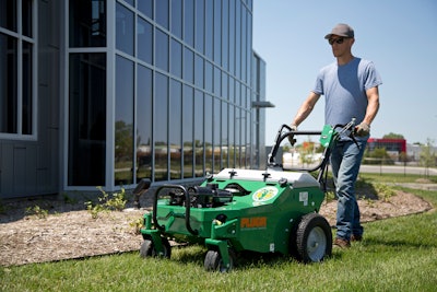 Reciprocating aerators, such as the Billy Goat PLUGR units provide the ability to achieve the same number of holes per square foot in single pass aeration as a drum unit can in two passes.