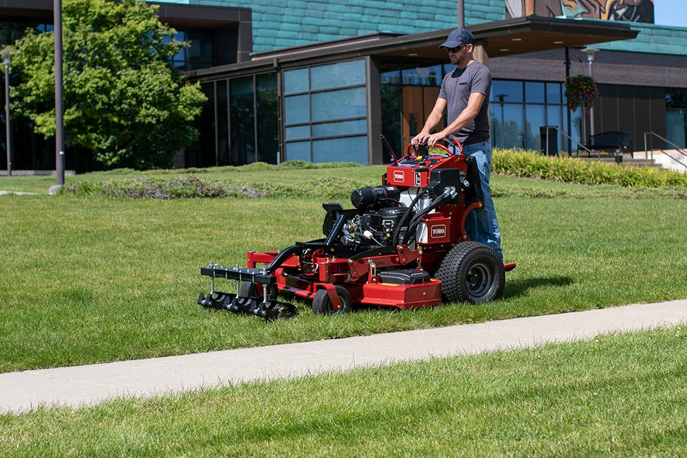 Small stand on lawn mower hot sale