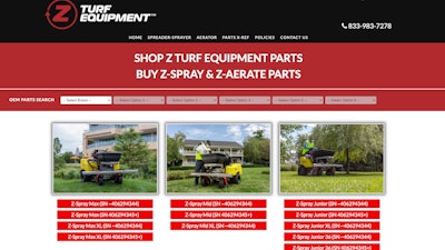 Z Turf Equipment Ecomm Homepage