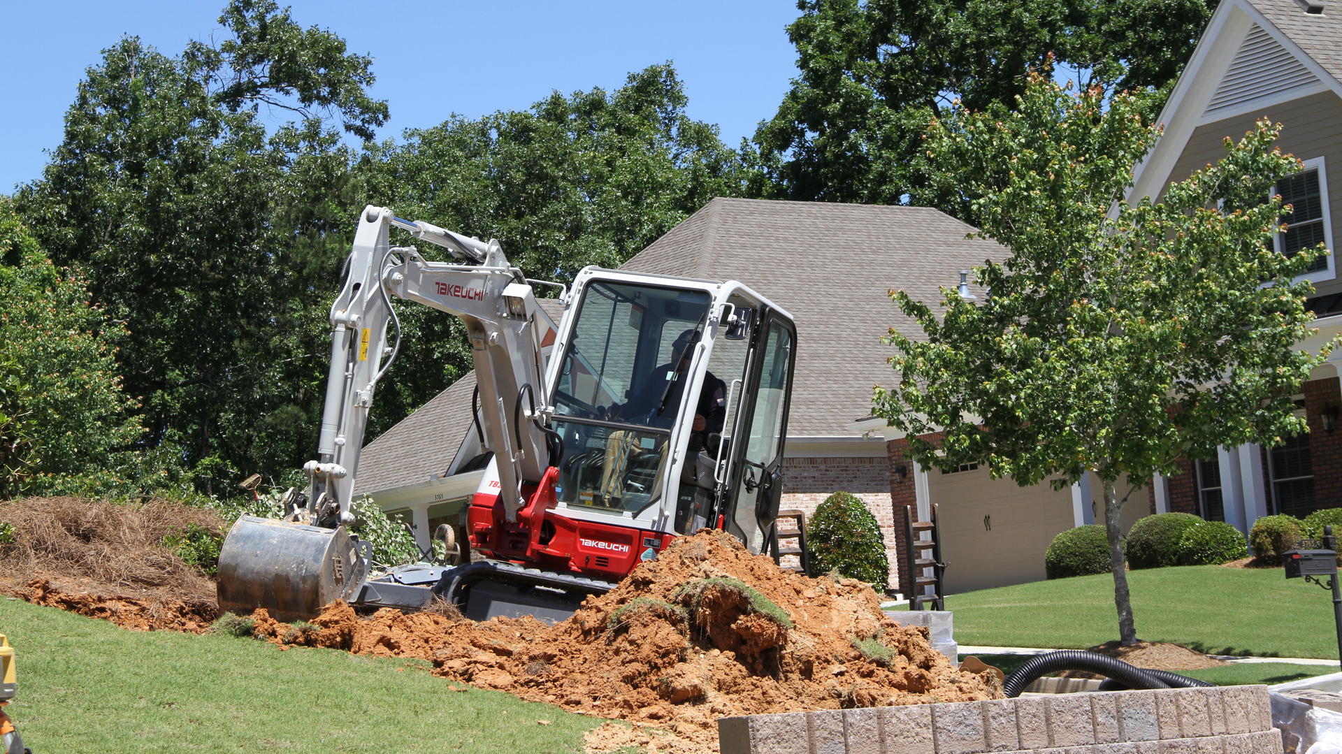 Compact excavators are ideally suited for rental, residential, landscaping, and utility applications.
