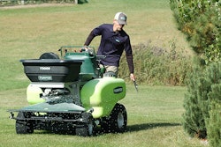 Turfco's hands-free speed control permits operators to use one hand for steering and the other to control the wand while driving if necessary.