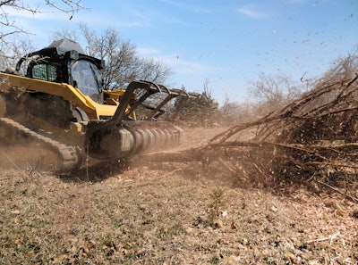 Mastodon mulchers can go from 30cc to 160cc instantly. They offer 700 ft. lbs. of torque down low. On the upper end they operate at 2,500 rpm.