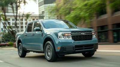 The Ford Maverick offers an affordable unibody design with standard full-hybrid powertrain provides an EPA estimated rating of 40 mpg in the city that gives the pickup a range of up to 500 miles on a single tank of gas.