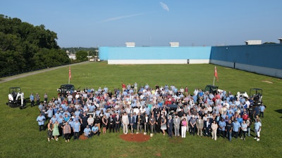Doosan Bobcat Statesville employees, officials and community members at groundbreaking.