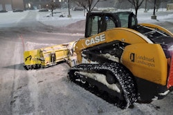 One of Landmark Landscape’s dedicated snow removal machines is a CASE TV370B compact track loader.