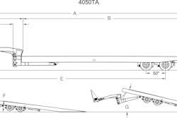 A traveling axle trailer with a loaded deck height of 36 inches provides optimal flexibility for transporting taller equipment.