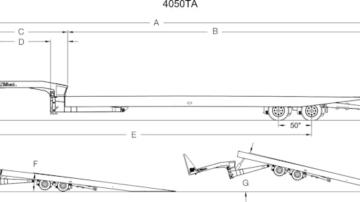 A traveling axle trailer with a loaded deck height of 36 inches provides optimal flexibility for transporting taller equipment.