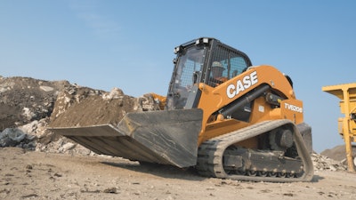 The machine comes standard with a 84-in. wide bucket that holds 1.25 cu. yds.