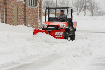You need to ensure that the plow and spreader you select are right sized for your UTV. To ensure the best match, you need to account for the weight of the attachment and the weight of the product it can carry (especially for salt/sand spreaders).