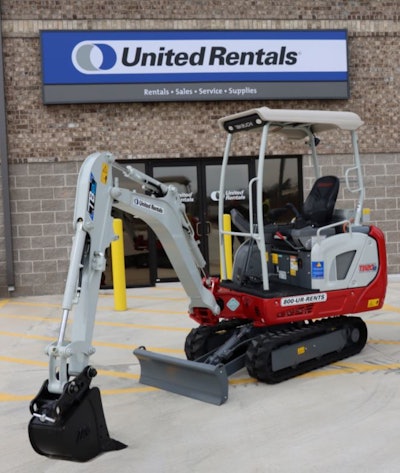 The Takeuchi TB20e has an operating weight of 4,255 lbs., a bucket capacity of 1.34 cu. ft. and a primary auxiliary flow of 9.0 gpm.