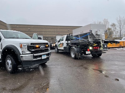 'Salt spreading was a service we offered since day one as we wanted to be a 'one-stop shop' to our clients,' Benson says. 'We knew we needed to offer de-icing to meet our internal quality standards.'